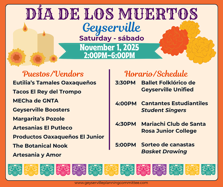 Celebrate Día de los Muertos in Geyserville: A Community Celebration of Life and Memory