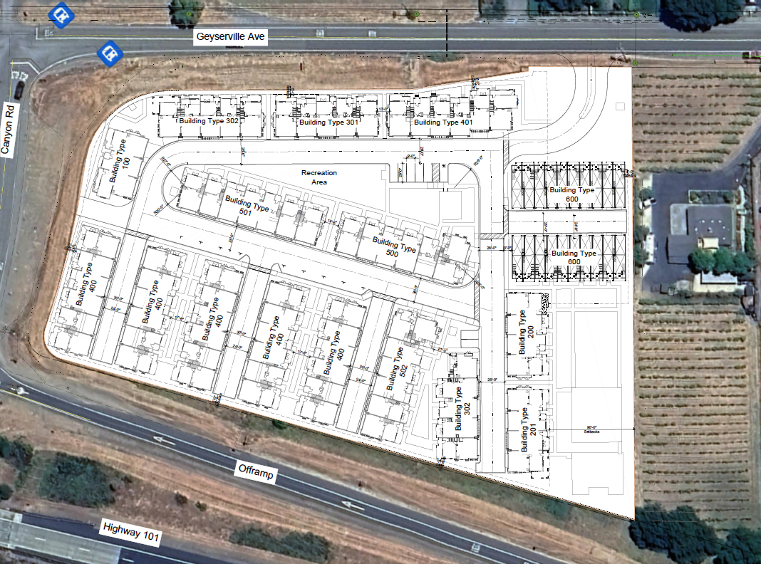 Update On Planning Project for 103 Unit Housing Project at 21837 Geyserville Ave.